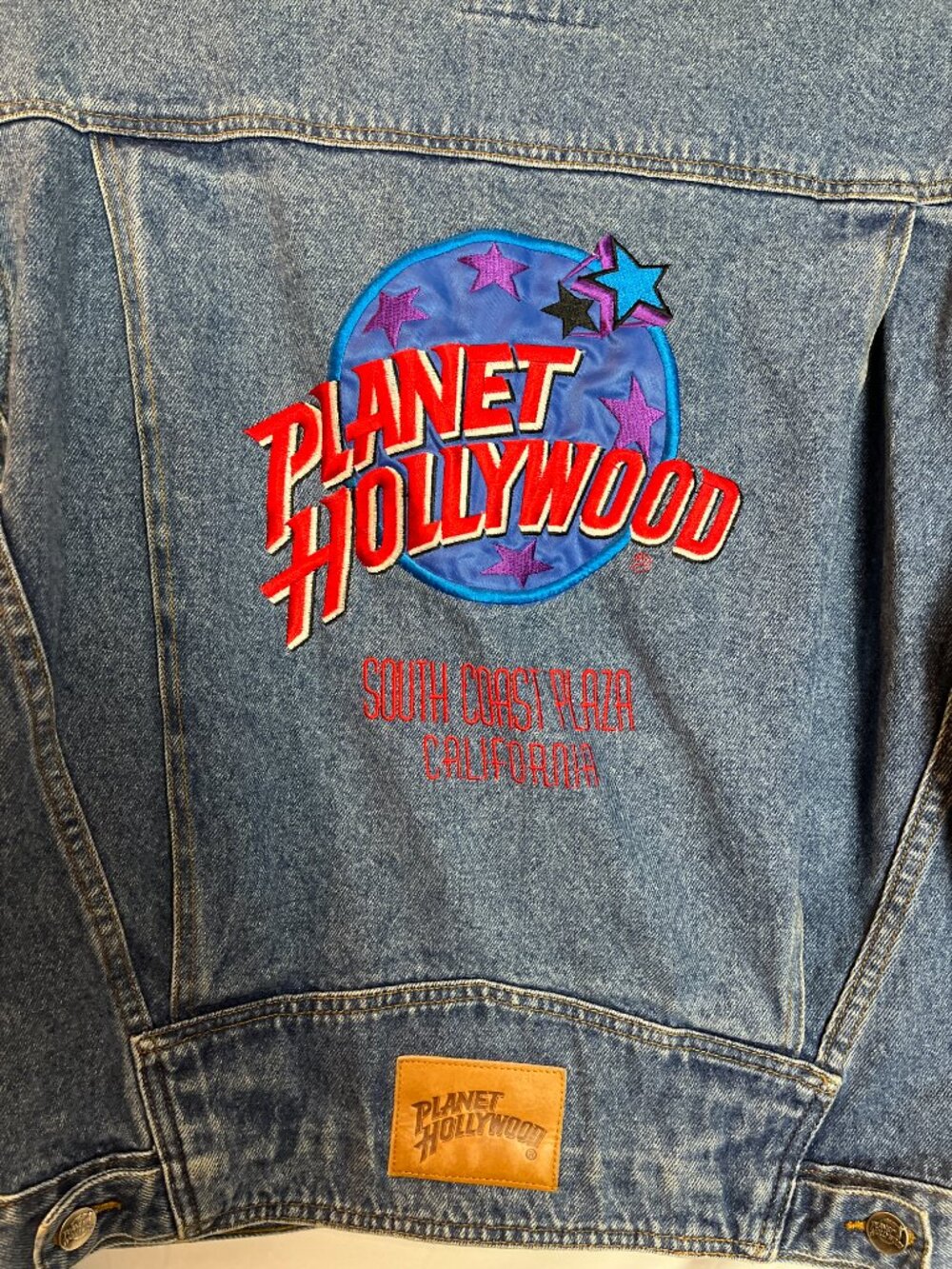 Vintage Planet Hollywood embroidered Jean Jacket Size M - Picture 8 of 8